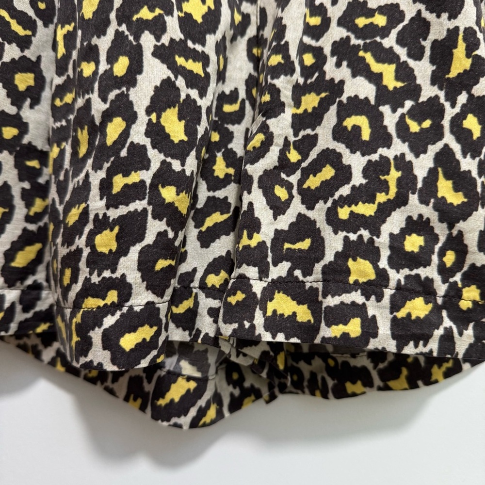 Raquel Allegra Leopard Print Cotton Silk Blend Shorts Large - Picture 5 of 11